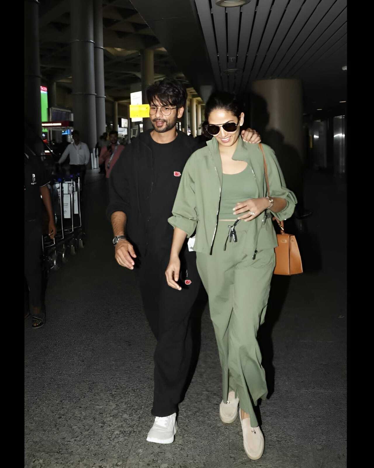 Cocktail 2 star Shahid Kapoor was papped at the airport with wife Mira Rajput as they arrived in the city.